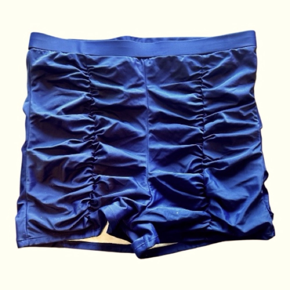 BloomChic Navy Blue Ruched Lined Swim Suit Bottom Size 18 20 2X NWT Beach Cruise